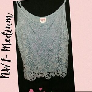 Mossimo- NWT- Tank Blue Stencil Medium